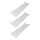 Kit 3 Prateleiras MDF Branco Multiuso com Suporte Bico Tucano 60x20