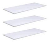 Kit 3 Prateleiras Mdf/mdp 15mm Organizador De Parede Suporte Cantoneira 30x15 Branco