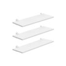 Kit 3 Prateleiras Mdp 60x25 + 6 Suportes Em Brasforma Branco