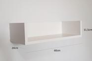 Kit 3 Prateleiras para Livros, Decoração 60cm X 20cm X 11,5cm 100 Mdf Branco Kit 3 Prateleiras para Livros, Decoração 60cm X 20cm X 11,5cm 100 Mdf Branco