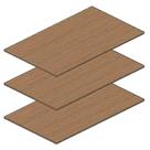 Kit 3 Prateleiras para Modulo 2 Portas 841mm Setiba Carvalho