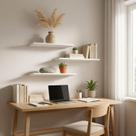 Kit 3 Prateleiras Parede 60cm MDF Nicho Sala Quarto Cozinha Cor:Branco