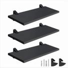 kit 3 prateleiras retas 20 x 40 x 1,5 cm mdf com suporte tucano decoração