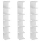 Kit 3 Prateleiras Torre Estantes Para Livros e Decorações Branco