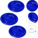 Kit 3 Prato Infantil de Plástico Com Desenho de Trator Azul