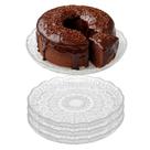 Kit 3 Prato para Bolo Pequeno de Vidro Transparente Bohemia 20,5cm Em Casa Tem