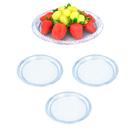 Kit 3 Pratos Acrílico Bandeja Trançada Transparente Pequeno Transparente