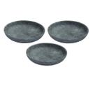 Kit 3 Pratos Fundo Para Massa em Pedra Sabão Borda Alta 18cm