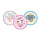 Kit 3 Pratos Infantis Menina Clingo