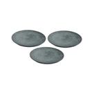 Kit 3 Pratos Raso Redondo Pedra Sabão Sobremesa e Bolos 22cm