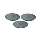 Kit 3 Pratos Raso Redondo Pedra Sabão Sobremesa e Bolos 30cm