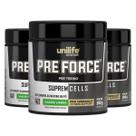 Kit 3 Pre Force Limão 300g Unilife