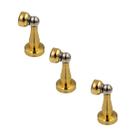 Kit 3 prendedor batedor de porta magnetico inox dourado