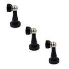 Kit 3 prendedor batedor de porta magnetico preto fosco