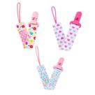 Kit 3 Prendedor de Chupeta Pietra BabyKit 3 Prendedores de Chupetas Estampado Pietra Baby Menimo Menina Infantil Corrente Cordão Bebê Criança