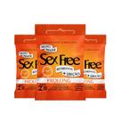 Kit 3 Preservativo Sex Free Prolong 3 Unidades