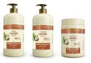 Kit 3 Produtos Umectante Óleo De Coco Bio Extratus 1lt