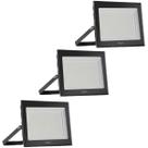 Kit 3 projetor led elgin refletor 200w 6500k bivolt