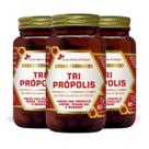Kit 3 Própolis Verde Vemelha e Marrom Tri Própolis 60 Cápsulas Flora Nativa