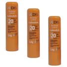 Kit 3 Protetor Labial Calêndula Fps 20 Uvb + Uva - Vedis