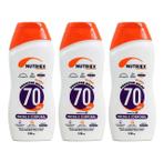 Kit 3 Protetor Solar 70 Fps 120ml Facial E Corporal. Nutriex Kit 3 Protetor Solar 70 Fps 120ml Facial E Corporal. Nutriex