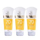 Kit 3 Protetor Solar Corporal Gel Creme FPS70 Australian Gold 200g