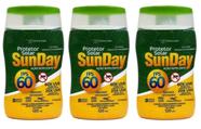 Kit 3 Protetor Solar SunDay Fator 60 Ação Repelente 120ml