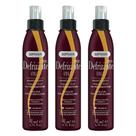 Kit 3 Protetor Térmico para Cabelo Defrizante Liso Termoprotetor Anti Frizz Spray Vinho Soft Hair 140ml