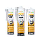 Kit 3 Pu 40 Selante Silicone Cola Tudo Multiuso Barone 400g