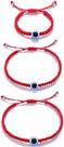 Kit 3 Pulseira vermelha macrame Cabala Kaballah olho grego