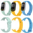 Kit 3 Pulseiras Mi Band 10 9 8 Compativel Silicone Premium Cor:KIT6 - Cinza Escuro/ Azul Marinho/ Preto