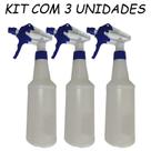 Kit 3 Pulverizadores Para Limpeza Spray Profissional 500 ML