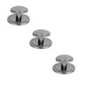Kit 3 puxador beetle com base granada zen cromado