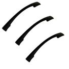 Kit 3 puxador italy line preto fosco 2092 metal 128mm c/ parafusos Kit 3 puxador italy line preto fosco 2092 metal 128mm c/ parafusos