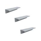 Kit 3 puxador para móveis sottile 160 mm zen aluminio fosco sobrepor para mdf 18mm Kit 3 puxador para móveis sottile 160 mm zen aluminio fosco sobrepor para mdf 18mm