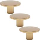 Kit 3 Puxadores 206 Naico Ponto Redondo Dourado Para Móveis Armários e Gavetas Kit 3 Puxadores 206 Naico Ponto Redondo Dourado Para Móveis Armários e Gavetas