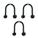 Kit 3 Puxadores Corda Pulley Triceps Crossover Emborrachado