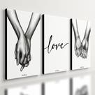 Kit 3 Quadro Decorativo Casal Namorados Amor Quarto Premium 40x28cm Kit 3 Quadro Decorativo Casal Namorados Amor Quarto Premium 40x28cm