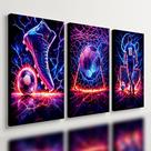 Kit 3 Quadro Decorativo Futebol Jogador Bola Neon Quarto Qualidade Premium Moderno 28x20cm Kit 3 Quadro Decorativo Futebol Jogador Bola Neon Quarto Qualidade Premium Moderno 28x20cm