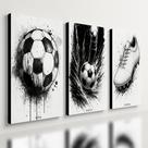 Kit 3 Quadro Decorativo Futebol Jogador Menino Bola Quarto Qualidade Premium Luxo 28x20cm Kit 3 Quadro Decorativo Futebol Jogador Menino Bola Quarto Qualidade Premium Luxo 28x20cm