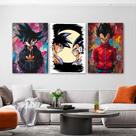 KIT 3 Quadro Decorativo Goku e Vegetta - Dragon Ball - Decoração Quarto ou sala KIT 3 Quadro Decorativo Goku e Vegetta - Dragon Ball - Decoração Quarto ou sala