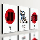 Kit 3 Quadro Decorativo Jiu-Jitsu Arte Marcial Moderno Japão 40x28cm Kit 3 Quadro Decorativo Jiu-Jitsu Arte Marcial Moderno Japão 40x28cm