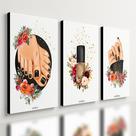 Kit 3 Quadro Decorativo Manicure Nail Designer Unhas Moderno 28x20cm
