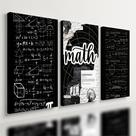 Kit 3 Quadro Decorativo Matemática Aritmética Calculo Física 40x28cm
