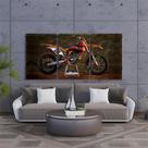 Kit 3 Quadro Decorativo Motocross Enduro Trilha Crf 60x30cm