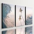 Kit 3 Quadro Decorativo Praia Mar Ondas Airbnb Casa Clean Kit 3 Quadro Decorativo Praia Mar Ondas Airbnb Casa Clean