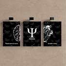 Kit 3 Quadro Decorativo Psicologia Cérebro Mente Consultório