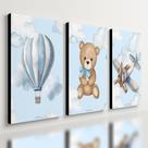 Kit 3 Quadro Decorativo Quarto Meninos Bebê Infantil Azul 28x20cm Kit 3 Quadro Decorativo Quarto Meninos Bebê Infantil Azul 28x20cm