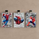 Kit 3 - Quadro Homem Aranha HQ Placa Decorativa Super Herois