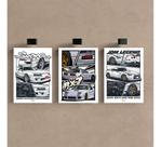Kit 3 Quadro Jdm Carro Placa Decorativa Japão Supra Skyline Kit 3 Quadro Jdm Carro Placa Decorativa Japão Supra Skyline